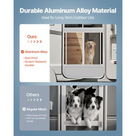 RV Screen Door Protector, 28.5 x 31.5 inch Door Grille, Easy to Install and Disassemble, Reinforced Breathable Protective Mesh